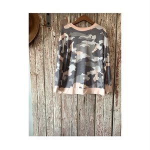 Oversized camo sweater